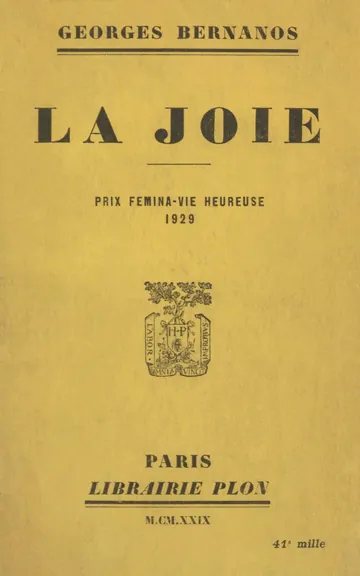 La Joie de Georges Bernanos, couverture du livre