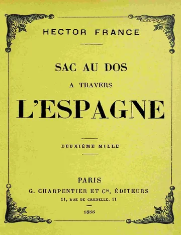 Sac au dos à travers l'Espagne d’Hector France, couverture du livre