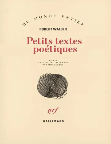 Petits textes poétiques de Robert Walser, couverture du livre