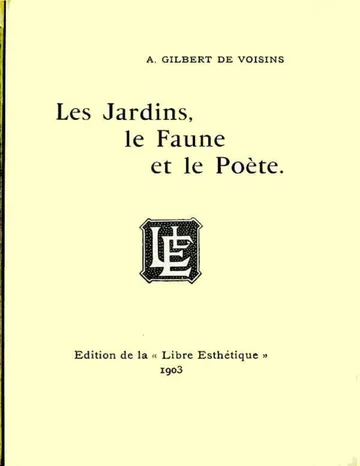 Les jardins, le faune et le poète d’Auguste Gilbert de Voisins, couverture du livre