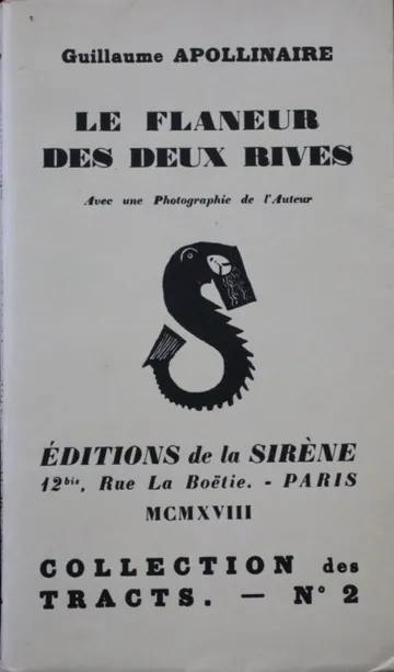 Le flâneur des deux rives d’Apollinaire, couverture du livre