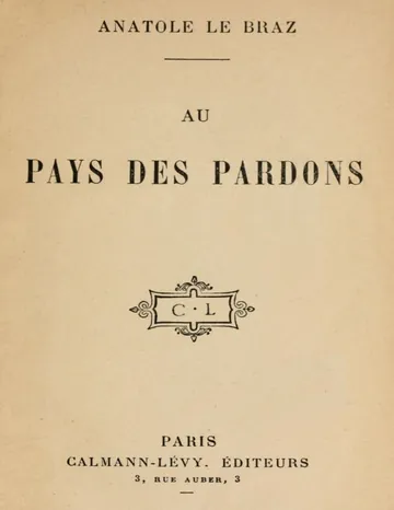 Au pays des pardons d’Anatole Le Braz, couverture du livre