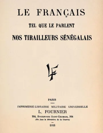 Le français tel que le parlent nos tirailleurs sénégalais d’Anonymous, couverture du livre