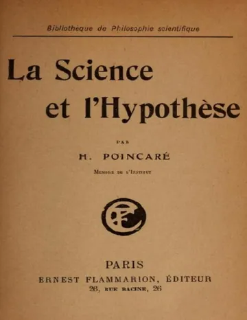 La Science et l'Hypothèse d’Henri Poincaré, couverture du livre