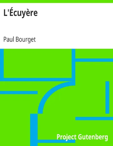 L'Écuyère de Paul Bourget, couverture du livre