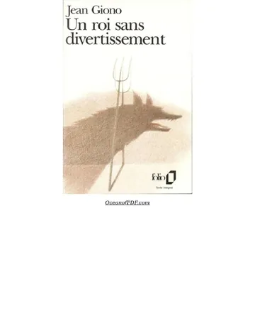 Chroniques I : Un roi sans divertissement de Jean Giono, couverture du livre