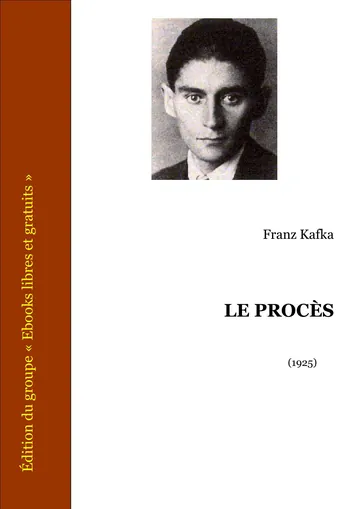 Le Procès de Franz Kafka, couverture du livre