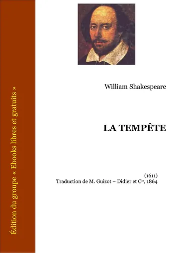 La Tempête de William Shakespeare, couverture du livre
