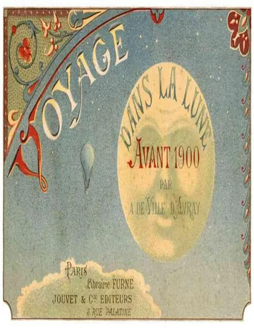 Voyage dans la lune avant 1900 d’A. de Ville D'Avray, couverture du livre