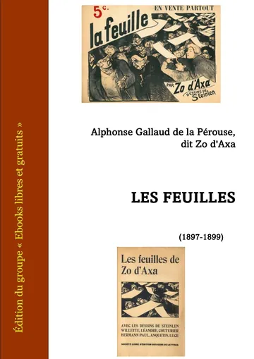 Les Feuilles de dit Zo d'Axa Alphonse Gallaud de la Pérouse, couverture du livre