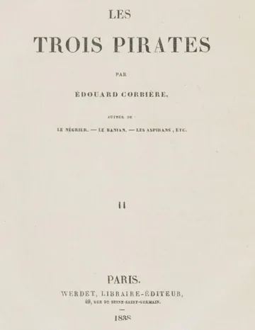 Les trois pirates (2/2) d’Edouard Corbière, couverture du livre