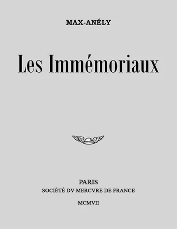 Les Immémoriaux de Victor Segalen, couverture du livre