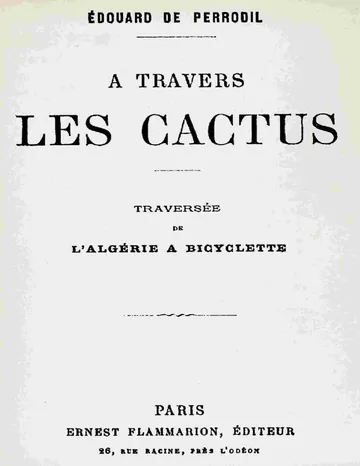 A travers les cactus d’Édouard de Perrodil, couverture du livre