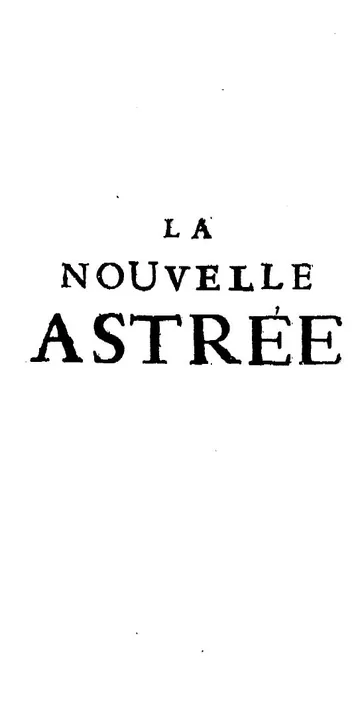 La Nouvelle Astrée d’Anonyme, couverture du livre