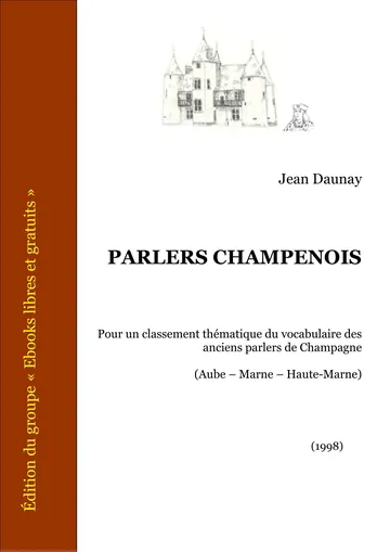 Parlers Champenois de Jean Daunay, couverture du livre
