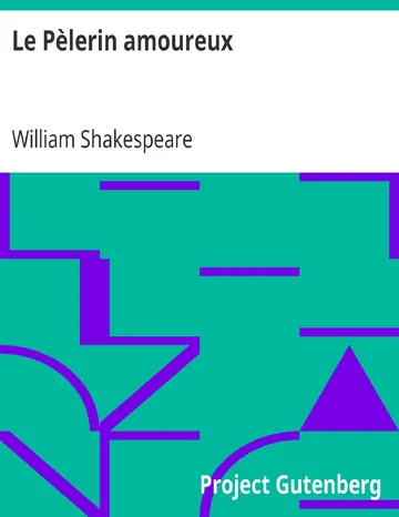 Le Pèlerin amoureux de William Shakespeare, couverture du livre