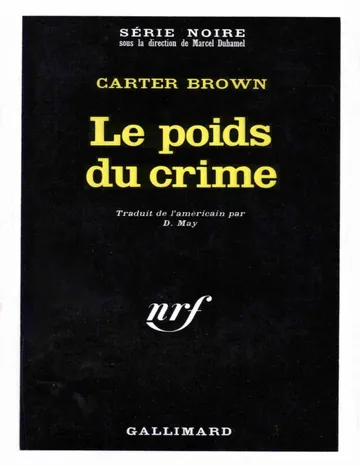 Le poids du crime de Carter Brown, couverture du livre