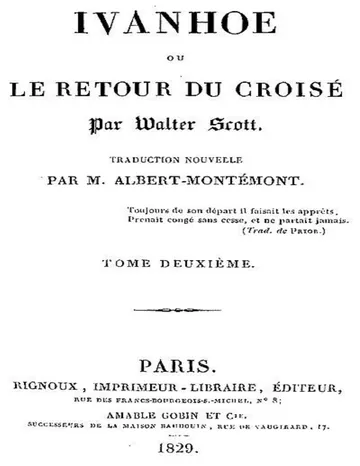 Ivanhoe (2/4) / Le retour du croisé de Walter Scott, couverture du livre