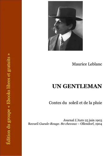 Un Gentleman de Maurice Leblanc, couverture du livre