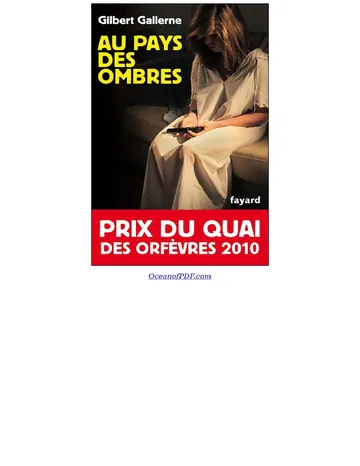 Au pays des ombres de Gallerne, couverture du livre