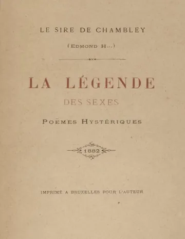 La Légende des sexes: Poëmes hystériques d’Edmond Haraucourt, couverture du livre