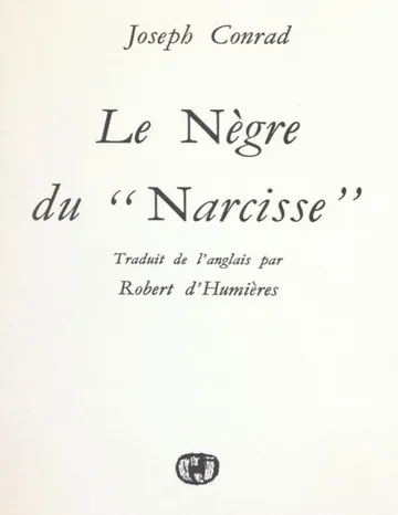 Le Nègre du "Narcisse" de Joseph Conrad, couverture du livre
