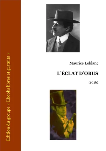 L’éclat D’obus de Maurice Leblanc, couverture du livre