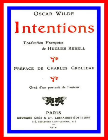 Intentions d’Oscar Wilde, couverture du livre