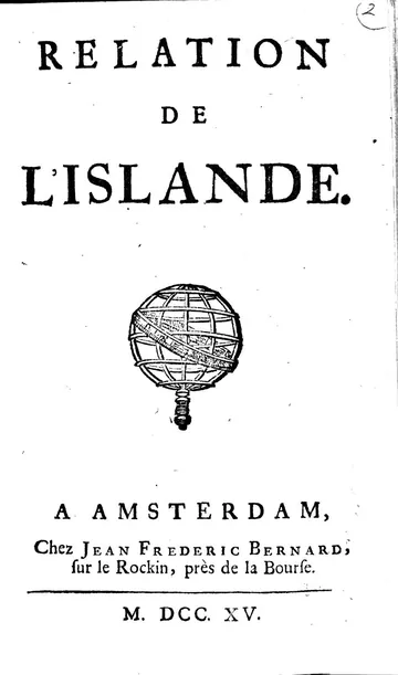 Relation de l'Islande d’Isaac de La Peyrère, couverture du livre