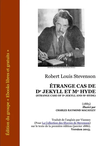 Étrange cas de Dr Jekyll et Mr Hyde de Robert Louis Stevenson, couverture du livre