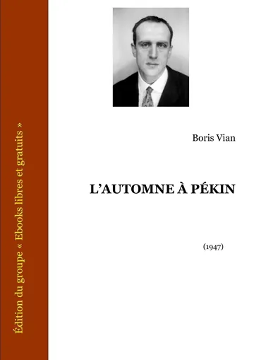 Automne À Pékin de Boris Vian, couverture du livre
