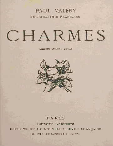 Charmes de Paul Valéry, couverture du livre