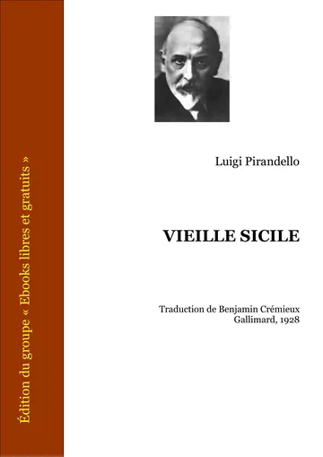 Vieille Sicile de Luigi Pirandello, couverture du livre