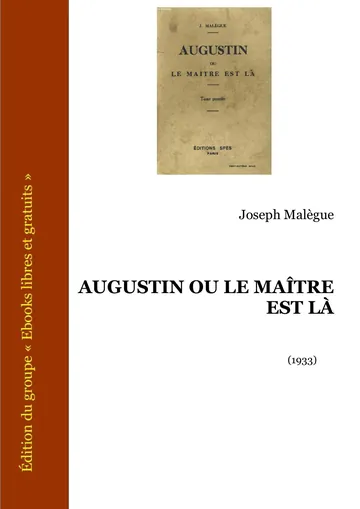 Augustin ou Le Maître est là de Joseph Malègue, couverture du livre
