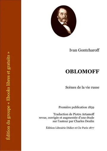 Oblomov - Scènes de la vie russe d’Ivan Gontcharov, couverture du livre