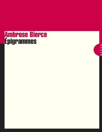 Epigrammes d’Ambrose Bierce, couverture du livre