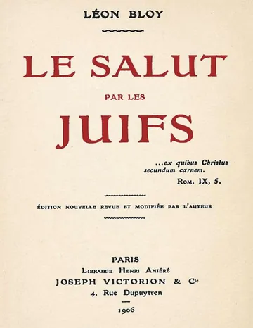 Le Salut par les Juifs / Édition nouvelle revue et modifiée par l'auteur de Léon Bloy, couverture du livre