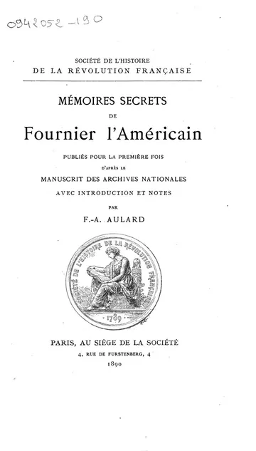 Mémoires secrets de Fournier l'Américain de Claude Fournier, couverture du livre