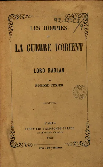 Les hommes de la guerre d'Orient 11: Le prince du Montenegro d’Edmond Texier, couverture du livre