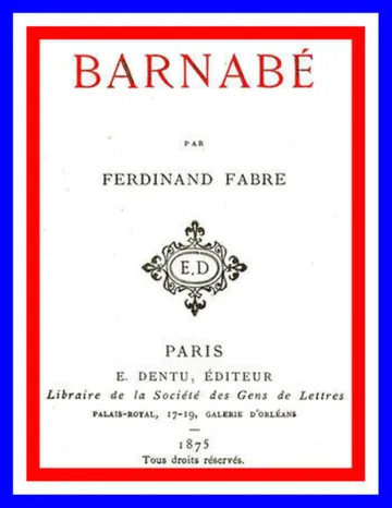 Barnabé de Ferdinand Fabre, couverture du livre