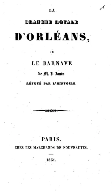 Barnave de Jules Gabriel Janin, couverture du livre
