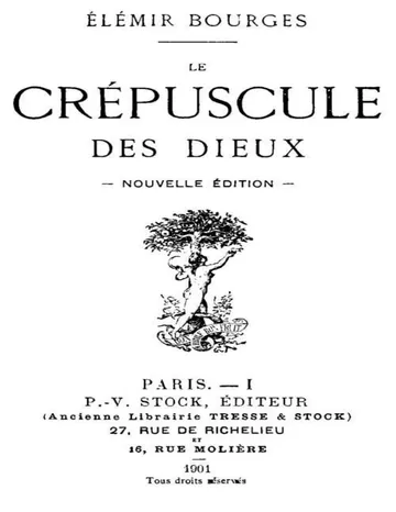 Le Crépuscule des Dieux d’Elémir Bourges, couverture du livre