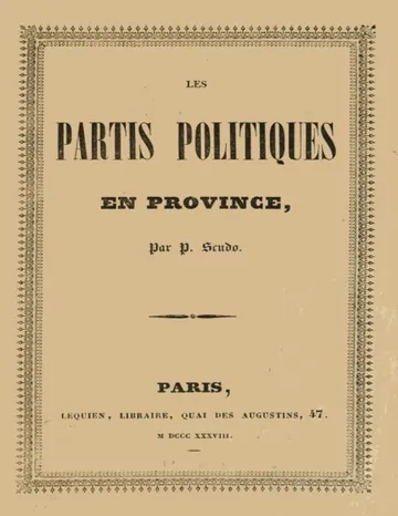 Les partis politiques en Province de Paul Scudo, couverture du livre