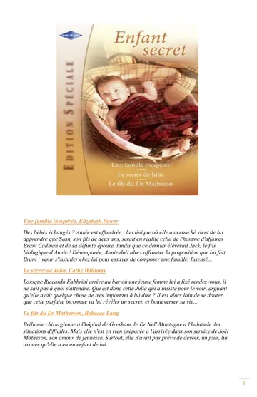 OceanofPDF.com Enfants Secrets French Edition - d’Unknown, couverture du livre