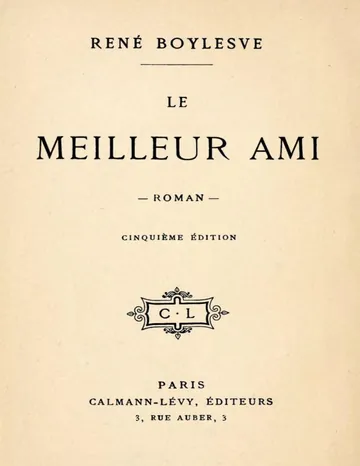 Le meilleur ami de René Boylesve, couverture du livre