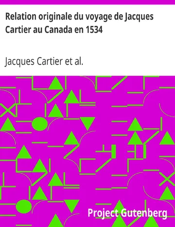 Relation originale du voyage de Jacques Cartier au Canada en 1534 de Jacques Cartier, couverture du livre