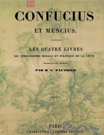 Les quatre livres de philosophie morale et politique de la Chine de Confucius, couverture du livre