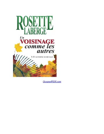 Un voisinage comme les autres 03 de Rosette Laberge, couverture du livre