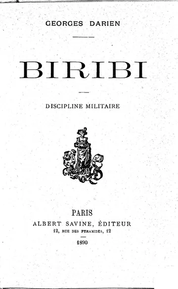 Biribi: Discipline militaire de Georges Darien, couverture du livre