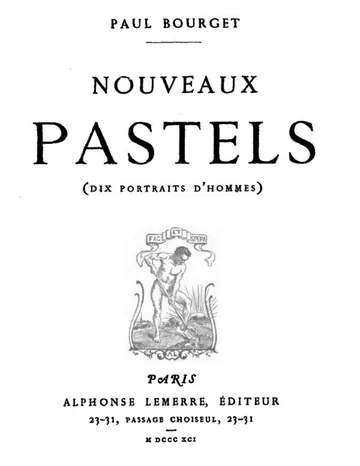 Nouveaux Pastels (Dix portraits d'hommes) de Paul Bourget, couverture du livre